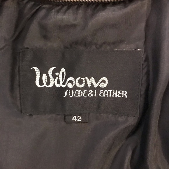Wilsons Leather Jacket Faux Fur Lined Black sz 42 Autumn - Picture 3 of 16